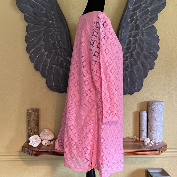 Isaac Mizrahi Lace 3/4 Sleeve Shirt - Picture 6 of 9